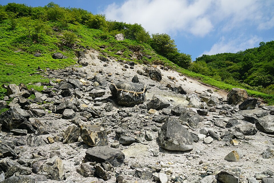 Sesshō-seki volcanic lava and legend at Nasu Town