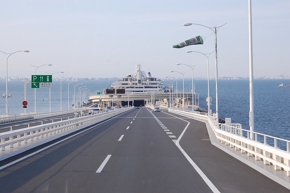 Umihotaru Parking Area on the Tokyo Bay Aqua-Line